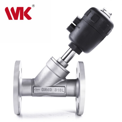 氣動法蘭角座閥